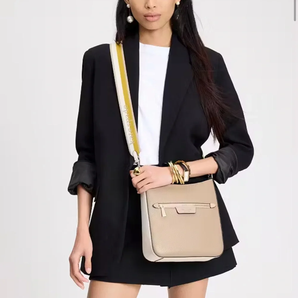 Kate Spade HUDSON messenger crossbody bag Timeless Taupe Multi